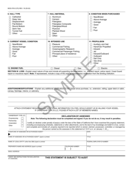 Form BOE-576-D Vessel Property Statement - Sample - California, Page 2