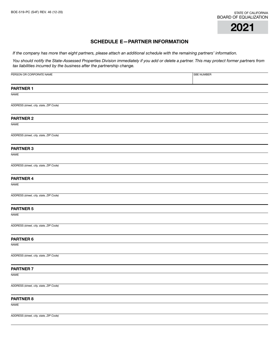 Form BOE-519-PC Annual Report of Private Railroad Cars - California, Page 7