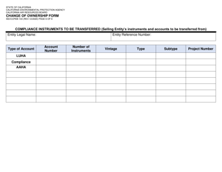 Form ISD/CCPEB-143 Change of Ownership Form - California, Page 6