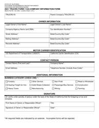 Document preview: Form MSCD/TACTB-112A Company Information Form - California