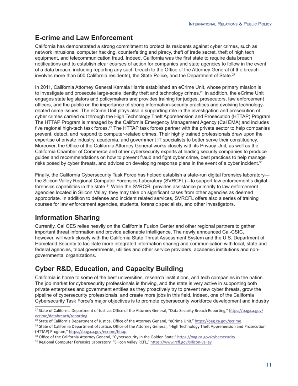 State of the States on Cybersecurity - Francesca Spidalieri, Pell Center, Page 11