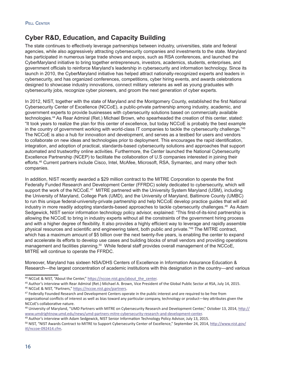 State of the States on Cybersecurity - Francesca Spidalieri, Pell Center, Page 16