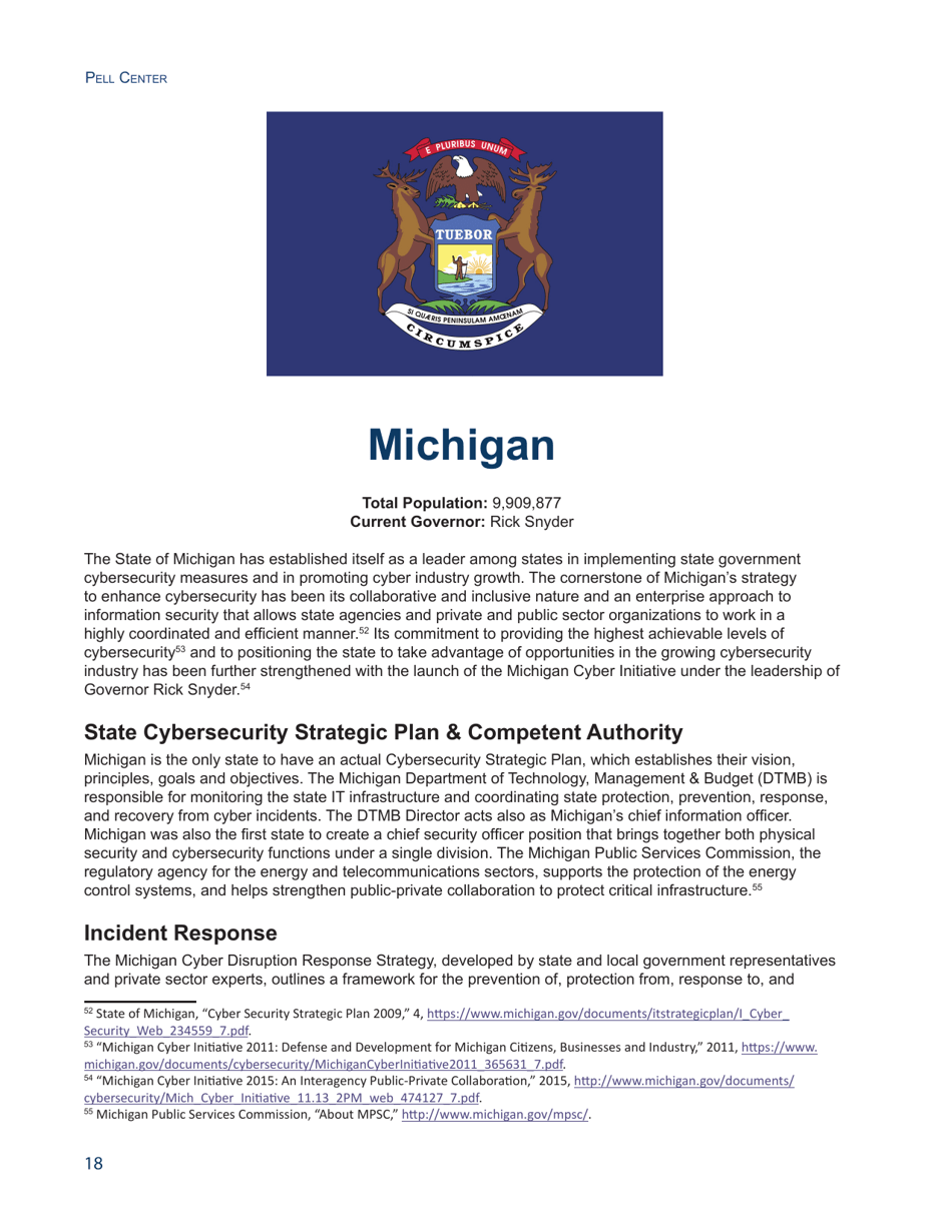 State of the States on Cybersecurity - Francesca Spidalieri, Pell Center, Page 18