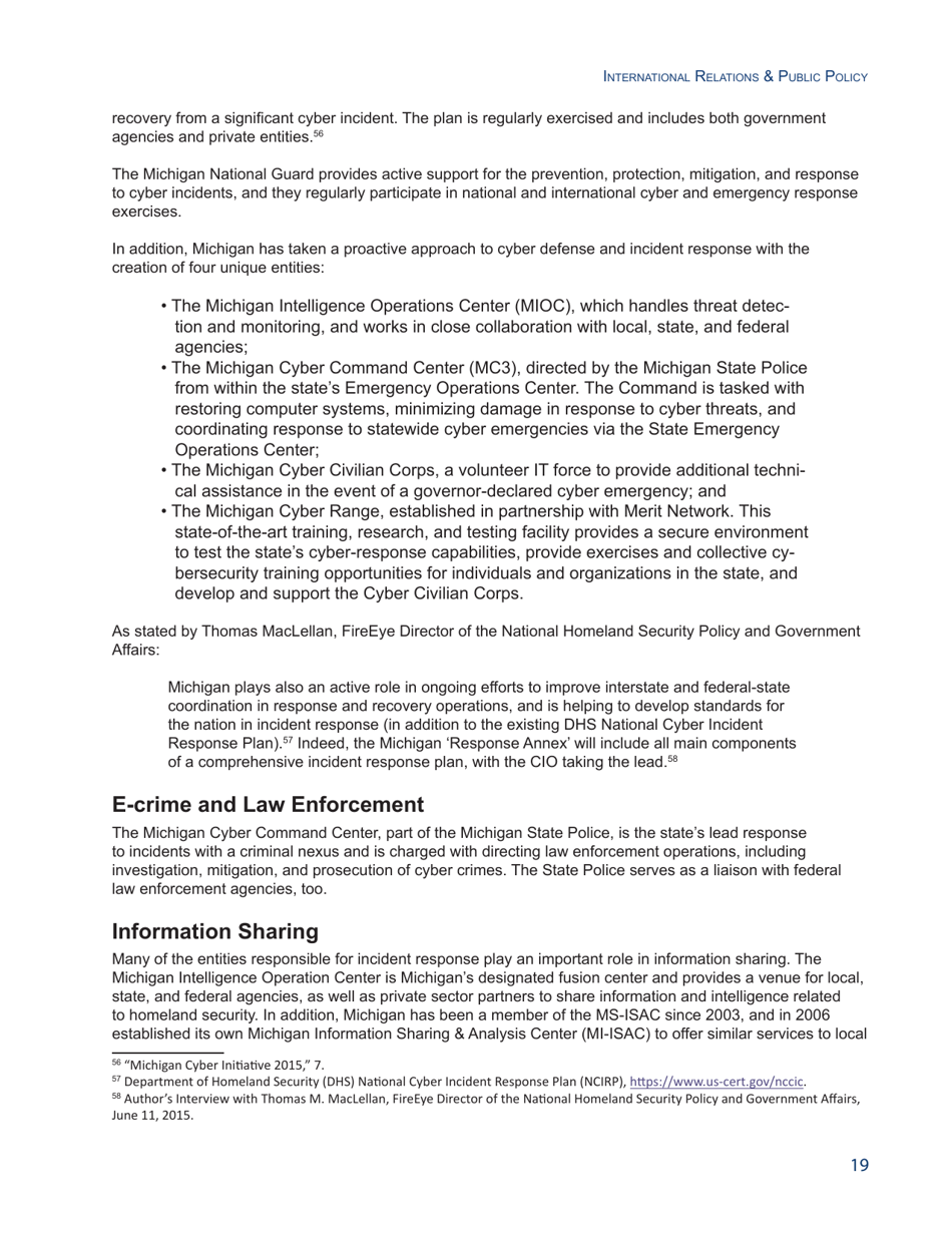 State of the States on Cybersecurity - Francesca Spidalieri, Pell Center, Page 19