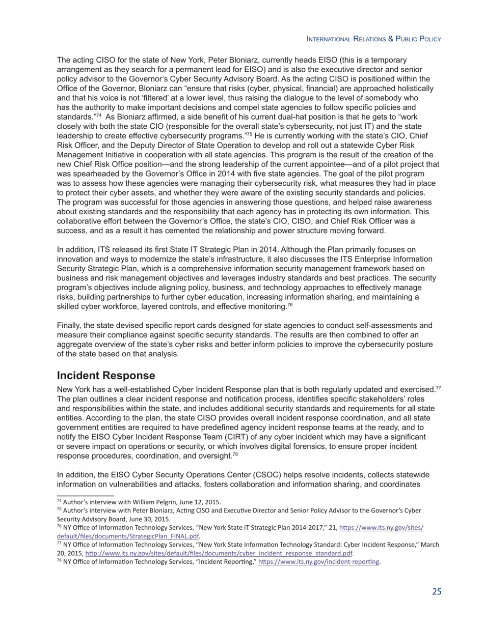 State of the States on Cybersecurity - Francesca Spidalieri, Pell Center, Page 25