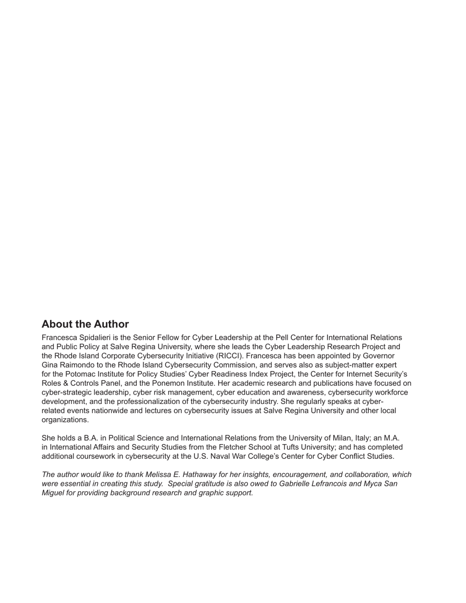 State of the States on Cybersecurity - Francesca Spidalieri, Pell Center, Page 2
