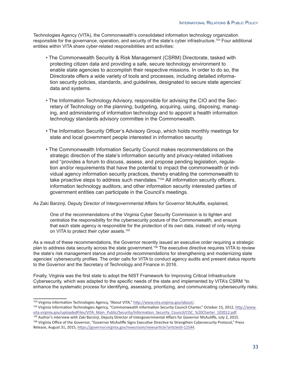 State of the States on Cybersecurity - Francesca Spidalieri, Pell Center, Page 33