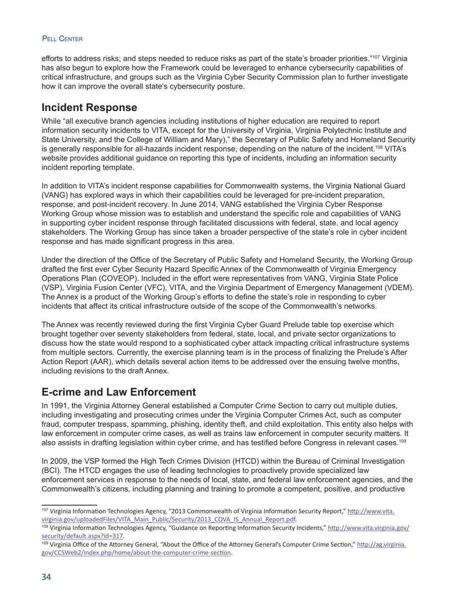State of the States on Cybersecurity - Francesca Spidalieri, Pell Center, Page 34