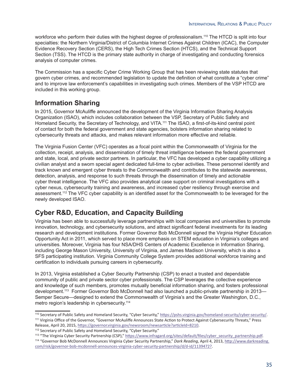 State of the States on Cybersecurity - Francesca Spidalieri, Pell Center, Page 35