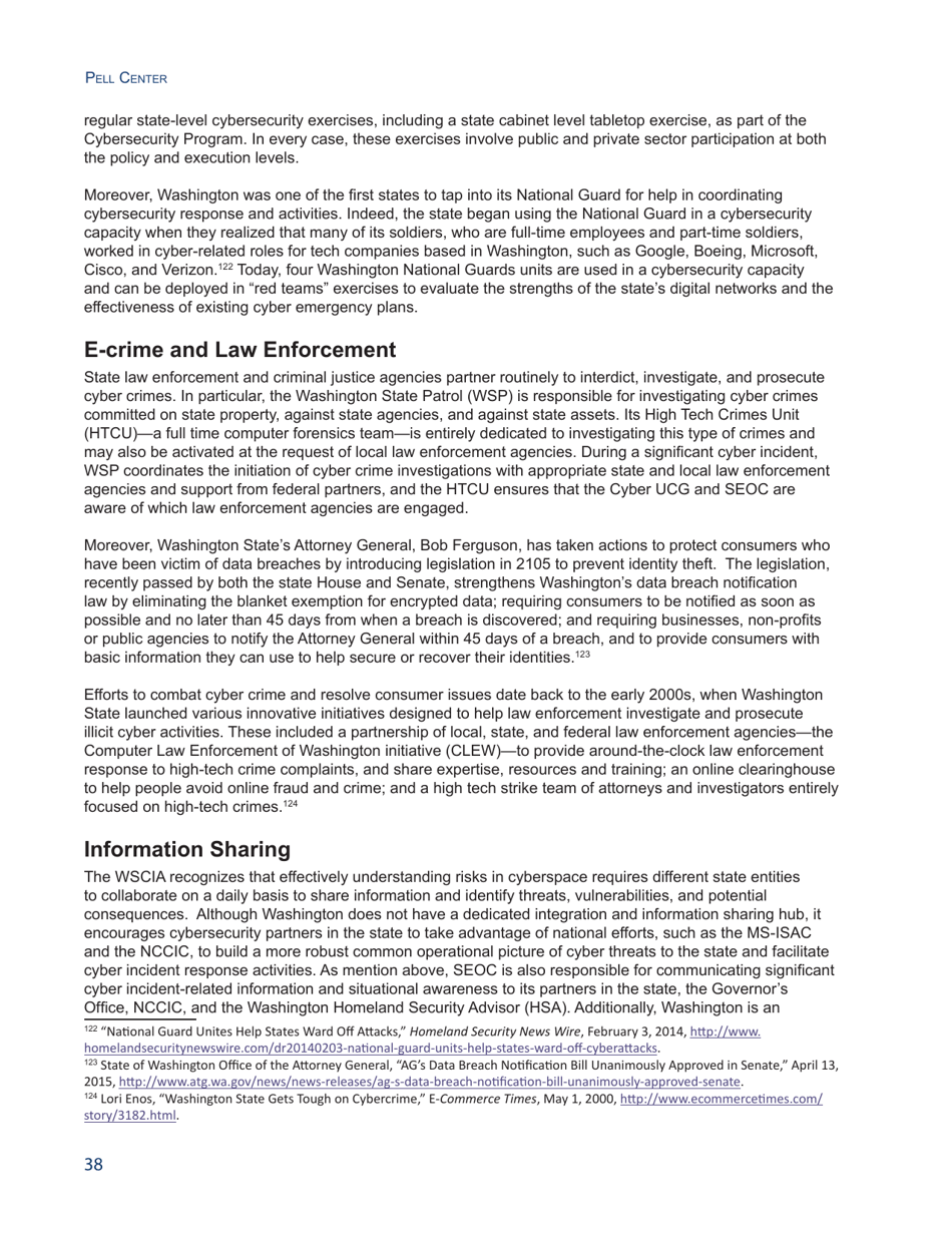 State of the States on Cybersecurity - Francesca Spidalieri, Pell Center, Page 38