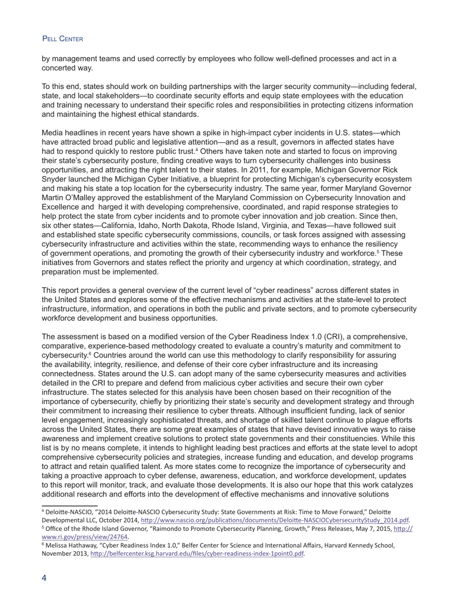 State of the States on Cybersecurity - Francesca Spidalieri, Pell Center, Page 4