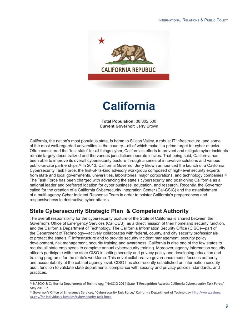 State of the States on Cybersecurity - Francesca Spidalieri, Pell Center, Page 9