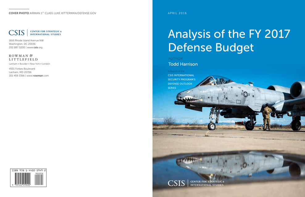Analysis of the FY 2017 Defense Budget by Todd Harrison - CSIS