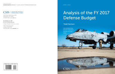 Analysis of the FY 2017 Defense Budget - Todd Harrison, Csis