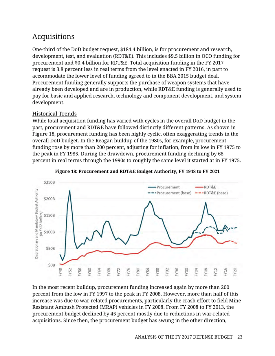 Analysis of the FY 2017 Defense Budget - Todd Harrison, Csis, Page 30