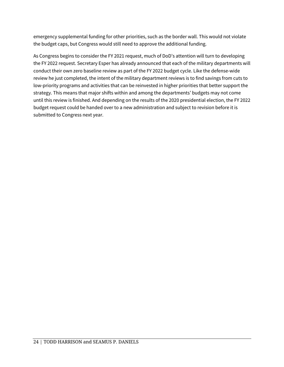 Analysis of the FY 2020 Defense Budget - Todd Harrison, Csis, Page 30