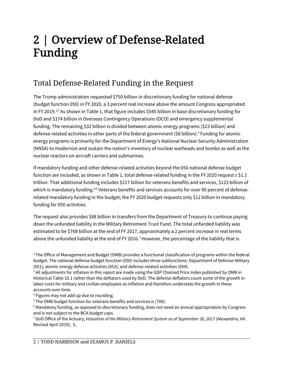 Analysis of the FY 2020 Defense Budget - Todd Harrison, Csis, Page 8