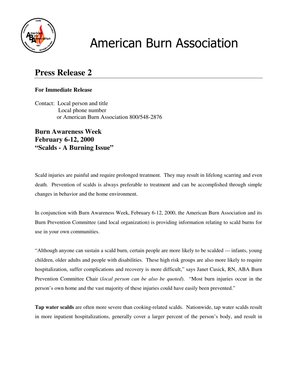 Scalds: a Burning Issue - American Burn Association, Page 10