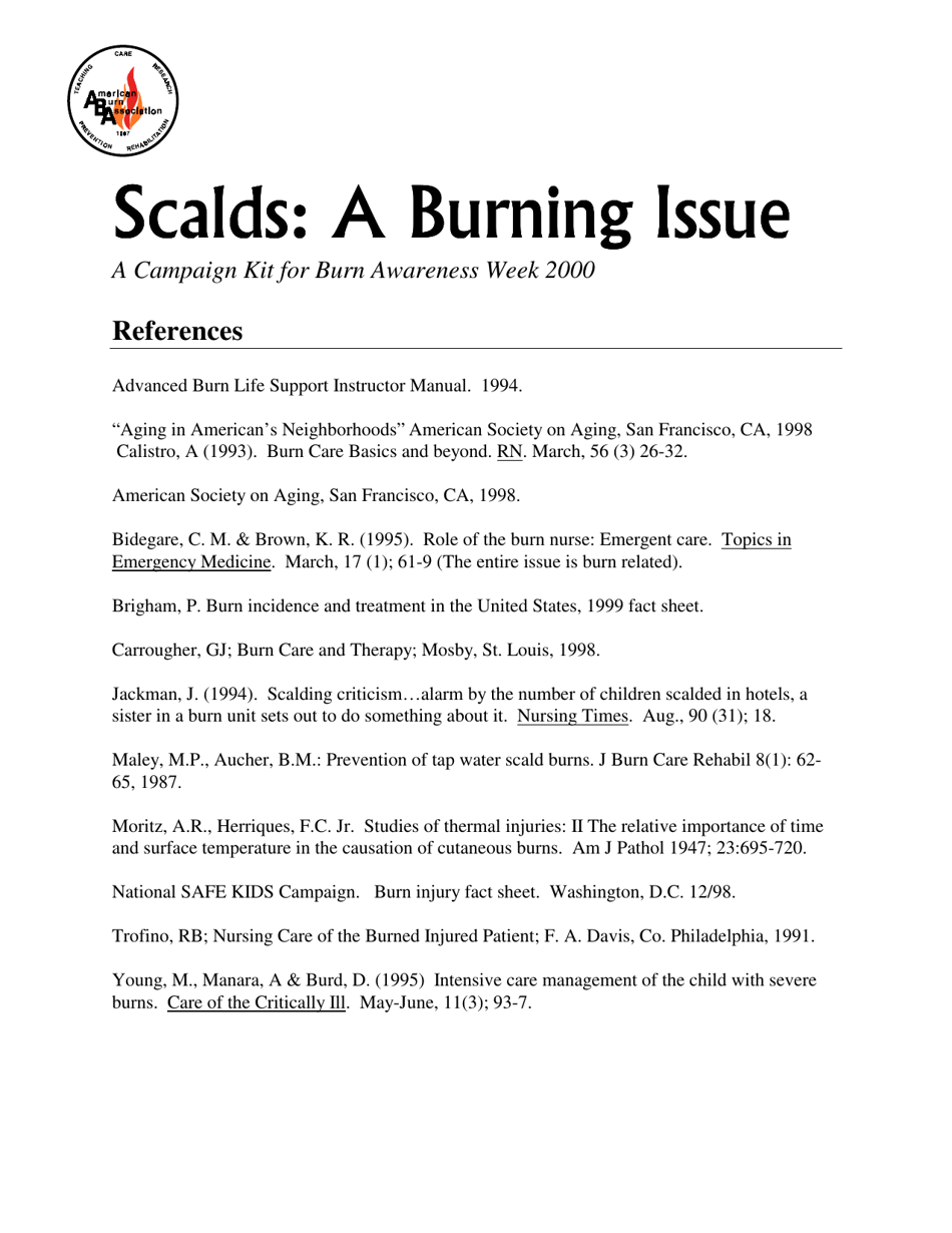 Scalds: a Burning Issue - American Burn Association, Page 14