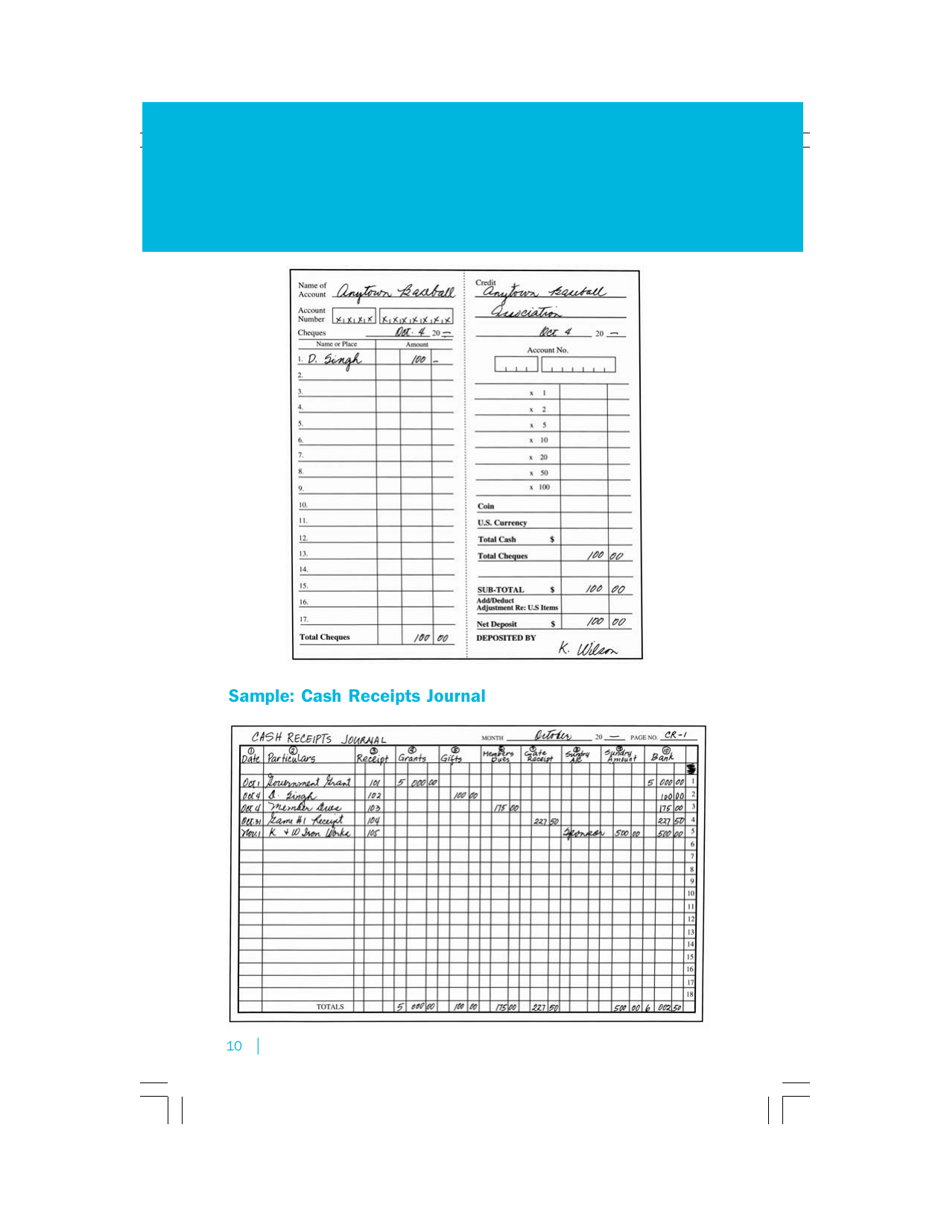 Keeping the Record Straight: Introductory Accounting for Not-For-Profit Organizations, Page 10