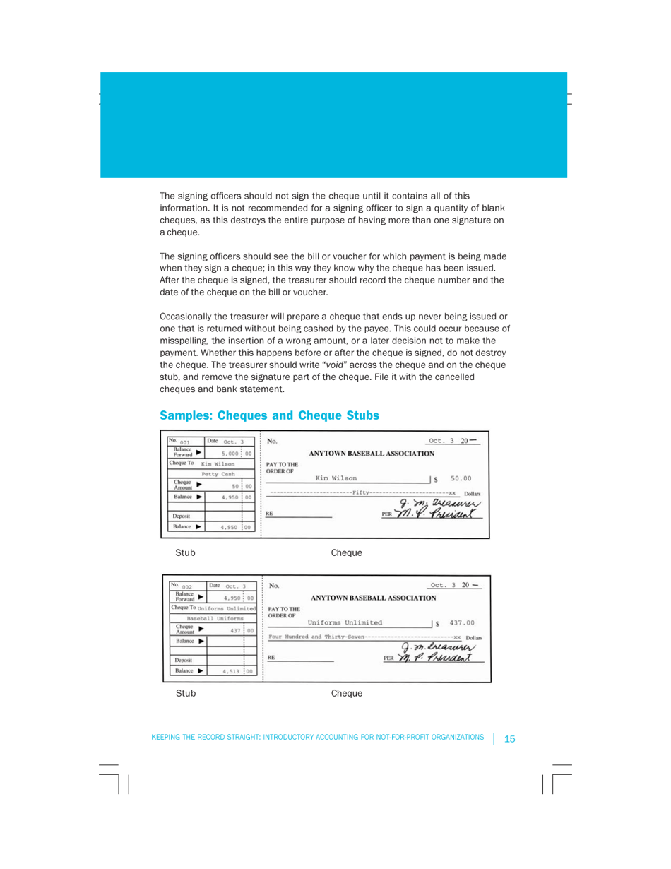 Keeping the Record Straight: Introductory Accounting for Not-For-Profit Organizations, Page 15