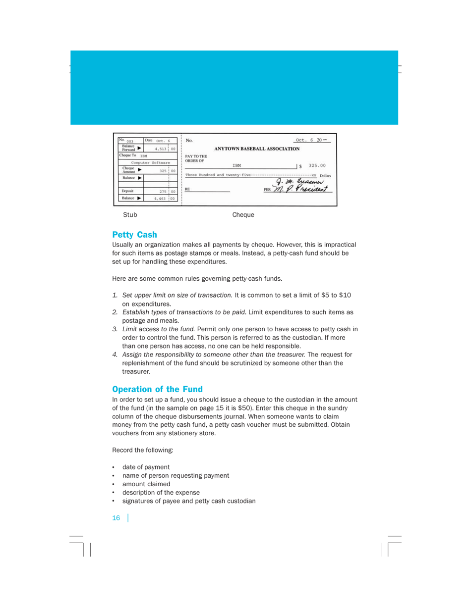 Keeping the Record Straight: Introductory Accounting for Not-For-Profit Organizations, Page 16