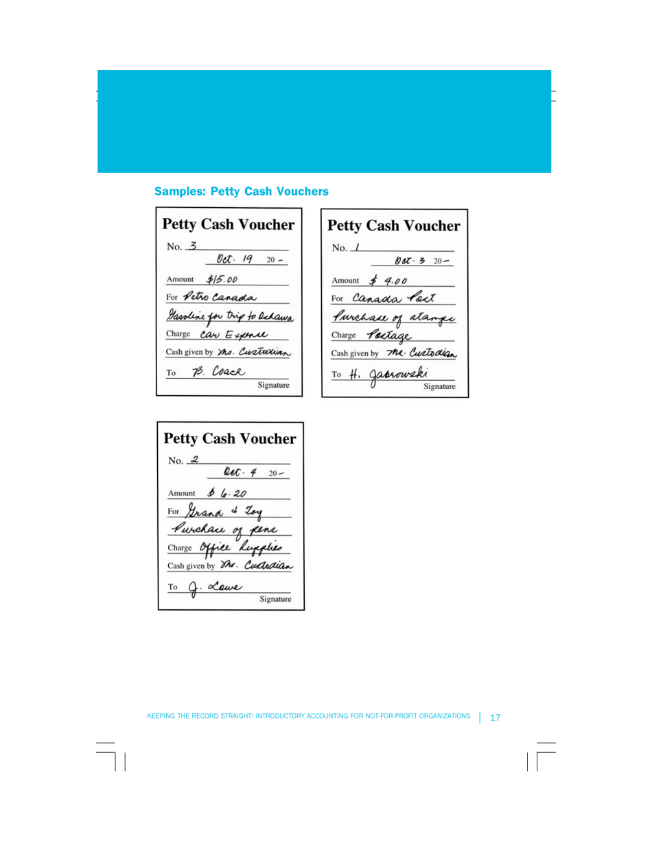 Keeping the Record Straight: Introductory Accounting for Not-For-Profit Organizations, Page 17