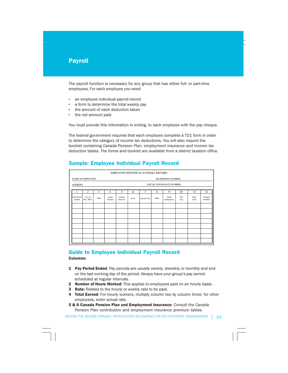 Keeping the Record Straight: Introductory Accounting for Not-For-Profit Organizations, Page 23