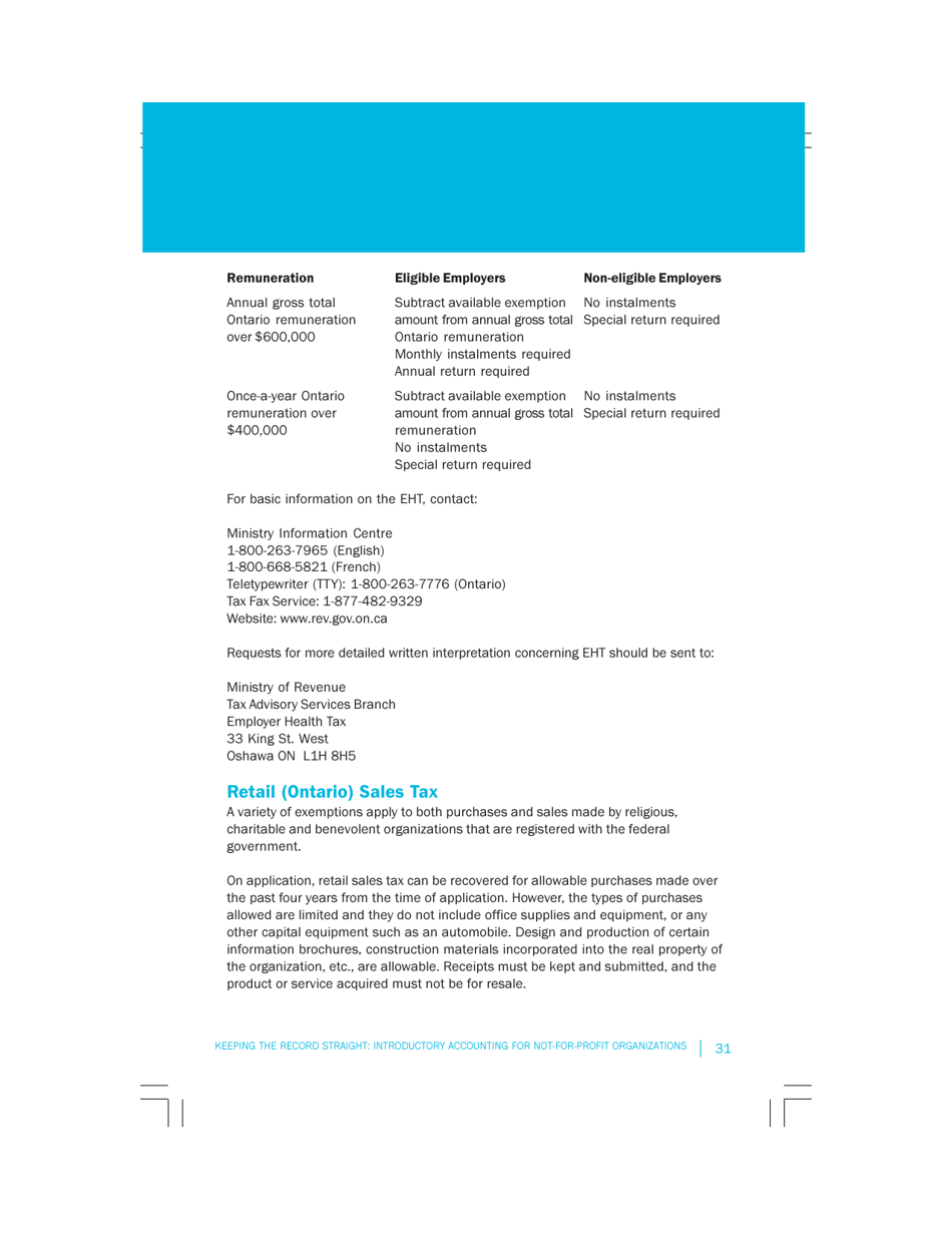 Keeping the Record Straight: Introductory Accounting for Not-For-Profit Organizations, Page 31
