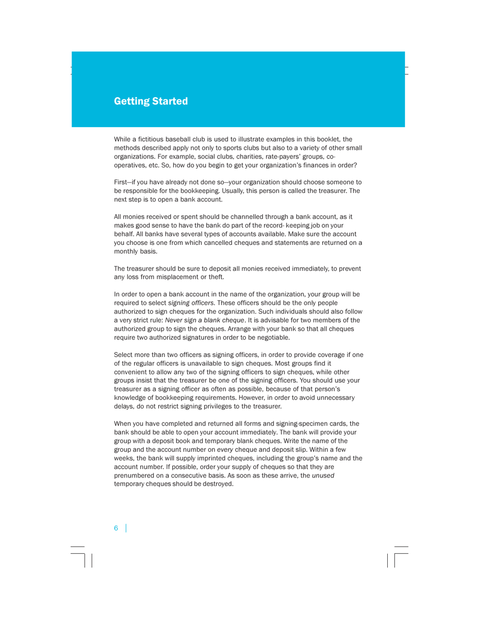 Keeping the Record Straight: Introductory Accounting for Not-For-Profit Organizations, Page 6