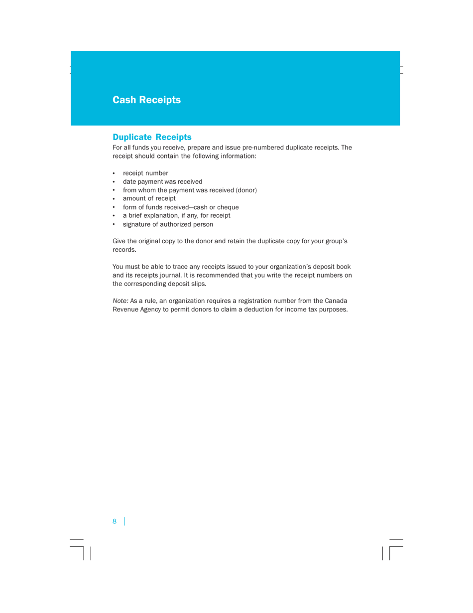 Keeping the Record Straight: Introductory Accounting for Not-For-Profit Organizations, Page 8