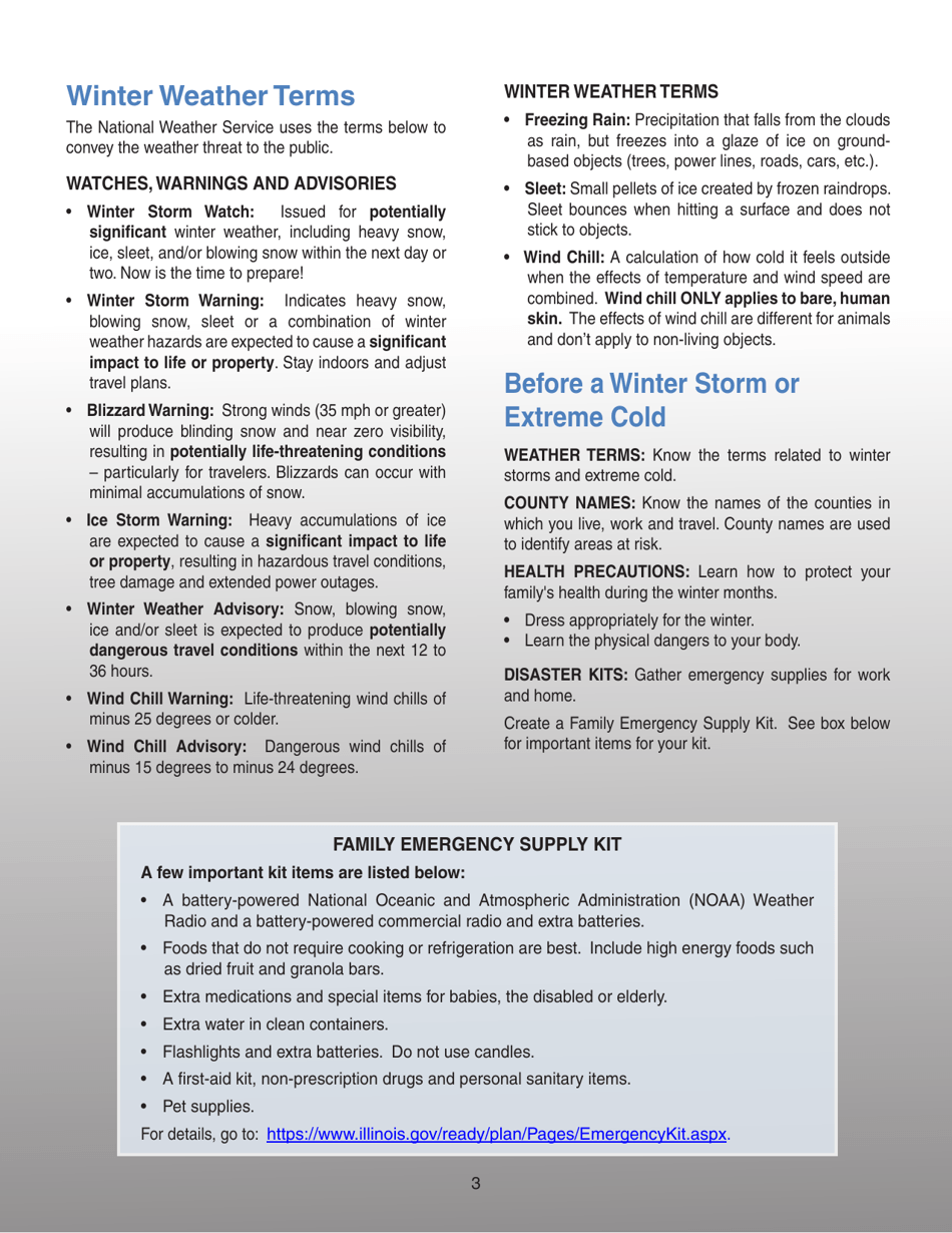 Winter Weather Preparedness Guide - Illinois, Page 4
