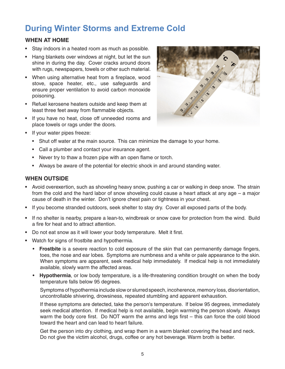 Winter Weather Preparedness Guide - Illinois, Page 6