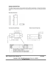 Usb &#039;a&#039; Plug Form Factor: a Form Factor Guideline for Embedded Usb Device Applications, Page 2