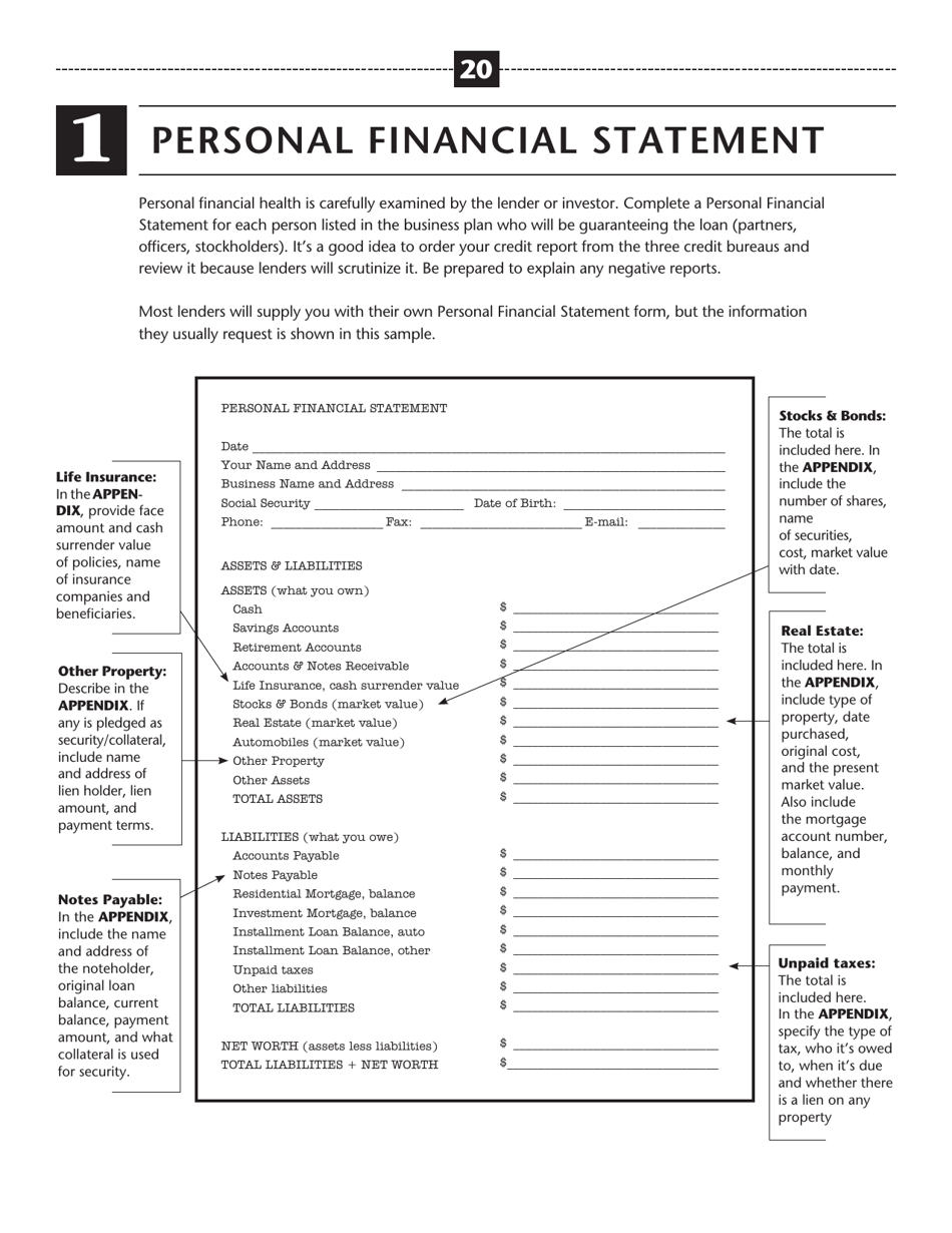 The Plan: a Step-By-Step Business Plan Workbook - Illinois, Page 20