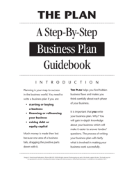 The Plan: a Step-By-Step Business Plan Workbook - Illinois, Page 3