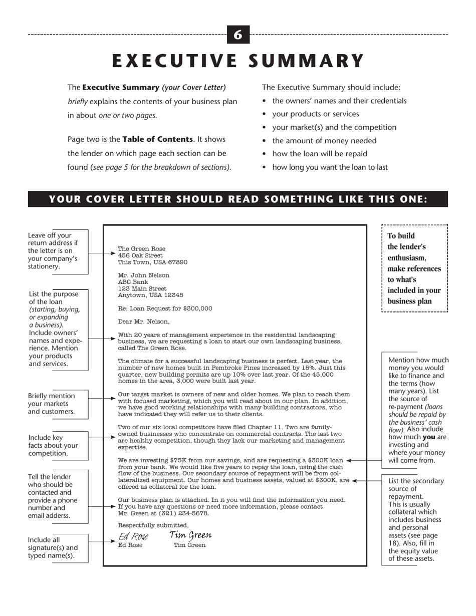 The Plan: a Step-By-Step Business Plan Workbook - Illinois, Page 6