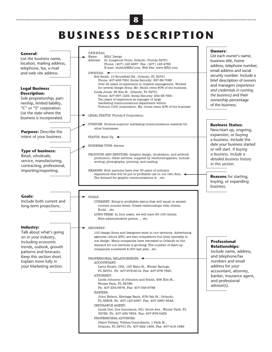 The Plan: a Step-By-Step Business Plan Workbook - Illinois, Page 8