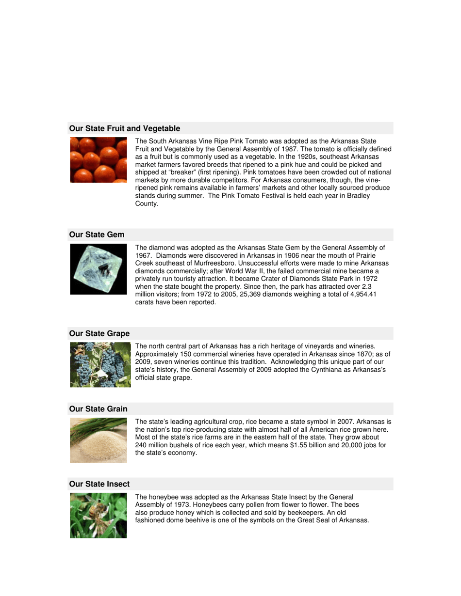Arkansas State Symbols - Arkansas, Page 3