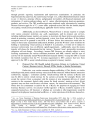 Notice of Proposed Rulemaking for the Regulation of the Conduct of Virtual Currency Businesses I.d. No. Dfs-29-14-00015-p - Western Union, Page 5