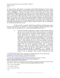 Notice of Proposed Rulemaking for the Regulation of the Conduct of Virtual Currency Businesses I.d. No. Dfs-29-14-00015-p - Western Union, Page 9