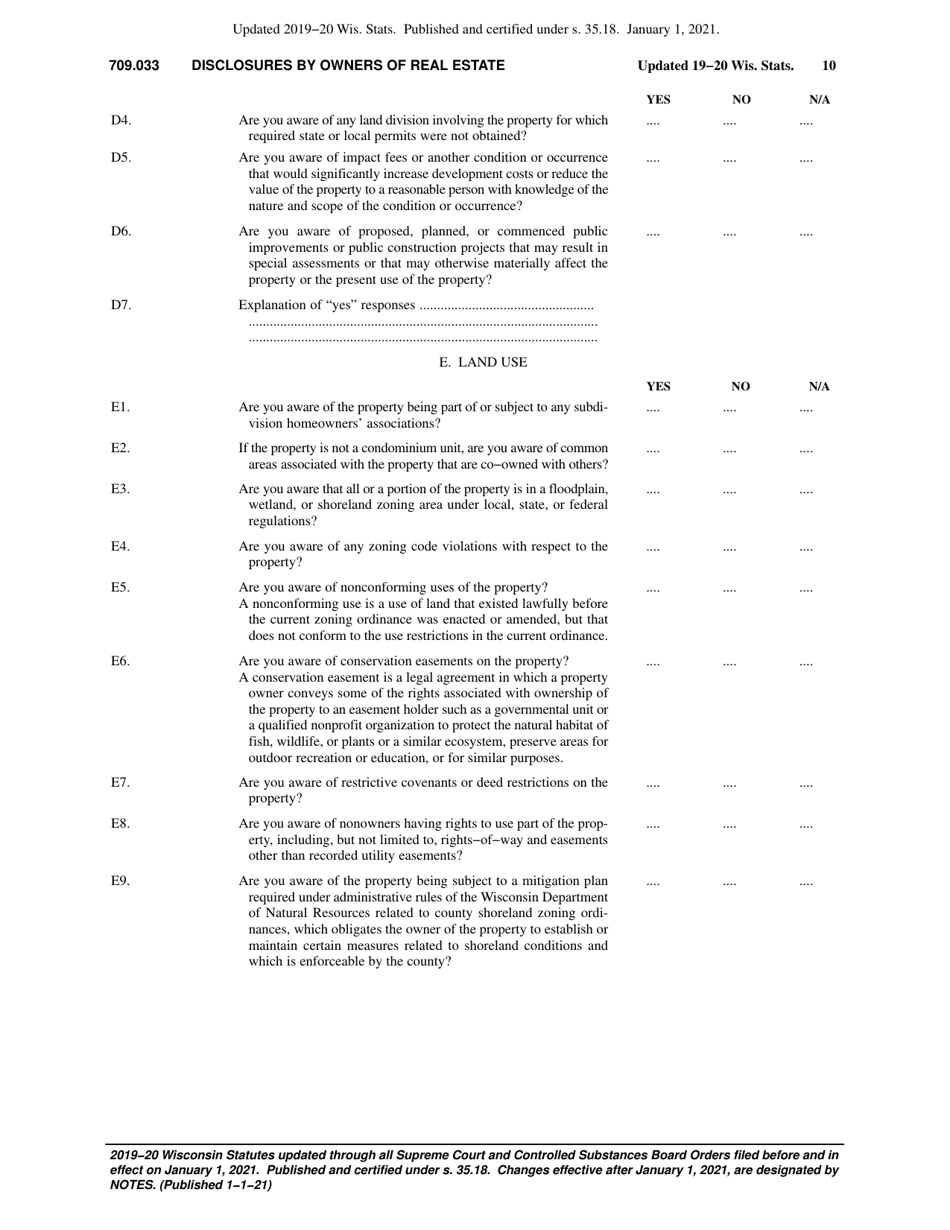 Chapter 709.03 - Disclosures by Owners of Real Estate, Page 10