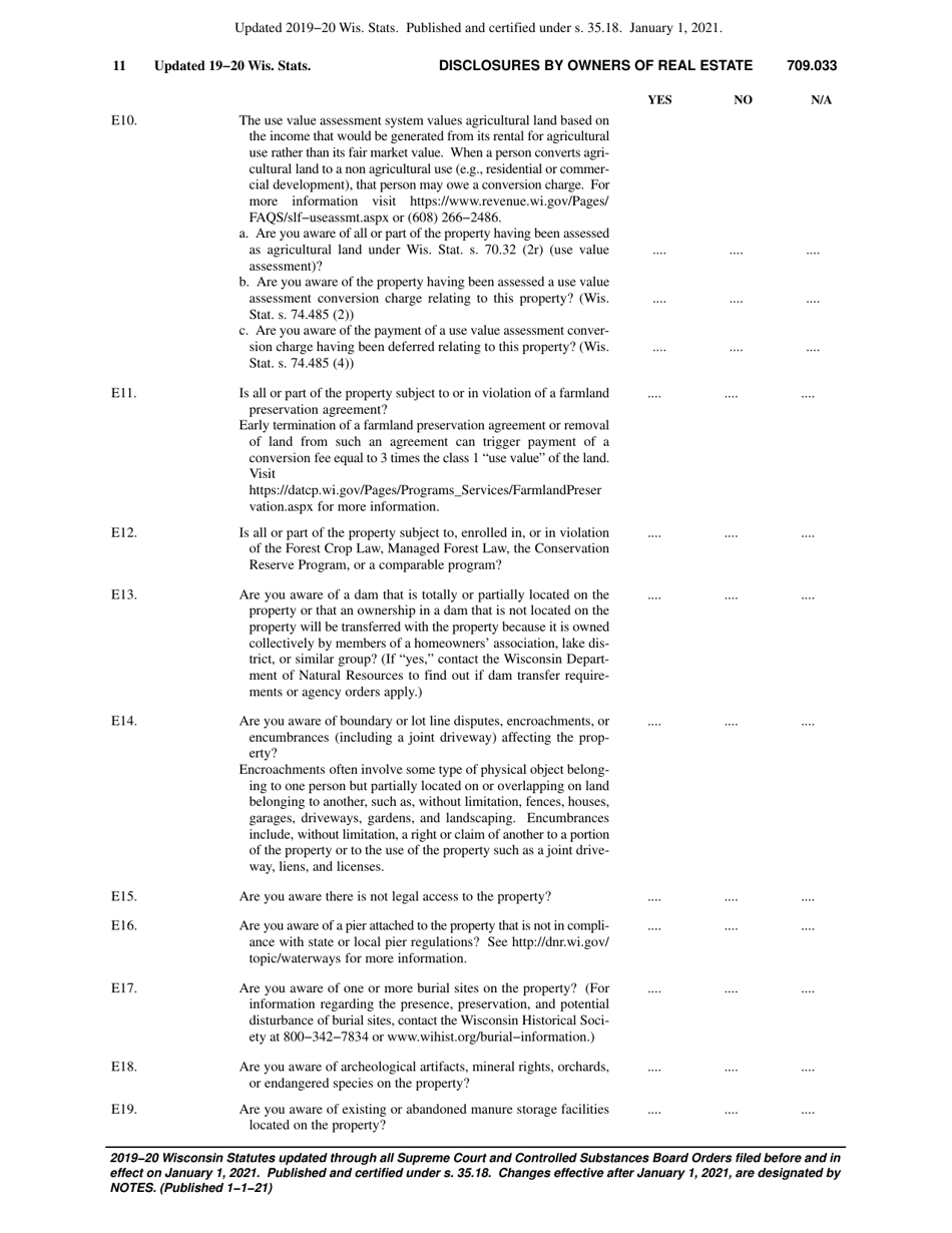 Chapter 709.03 - Disclosures by Owners of Real Estate, Page 11