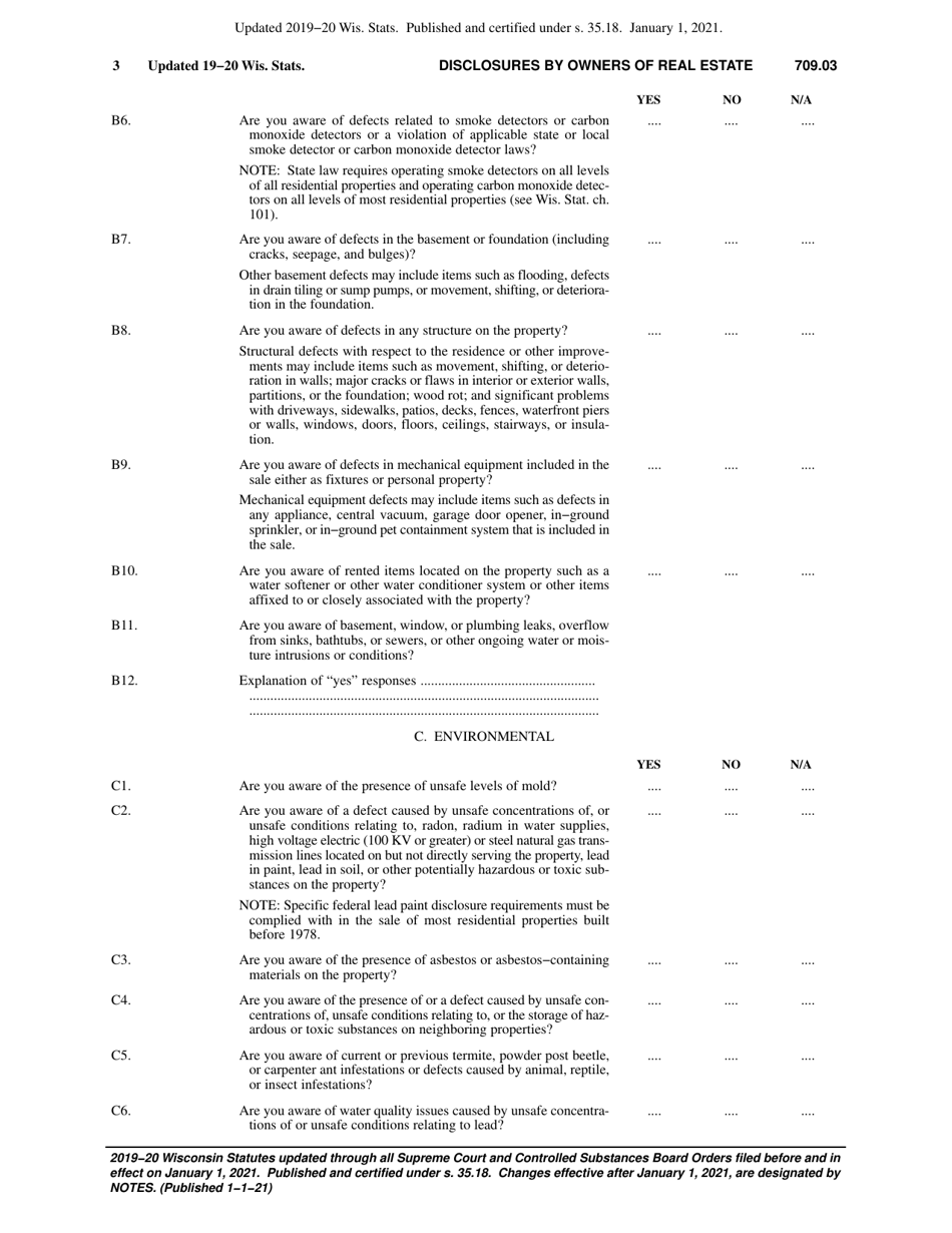 Chapter 709.03 - Disclosures by Owners of Real Estate, Page 3