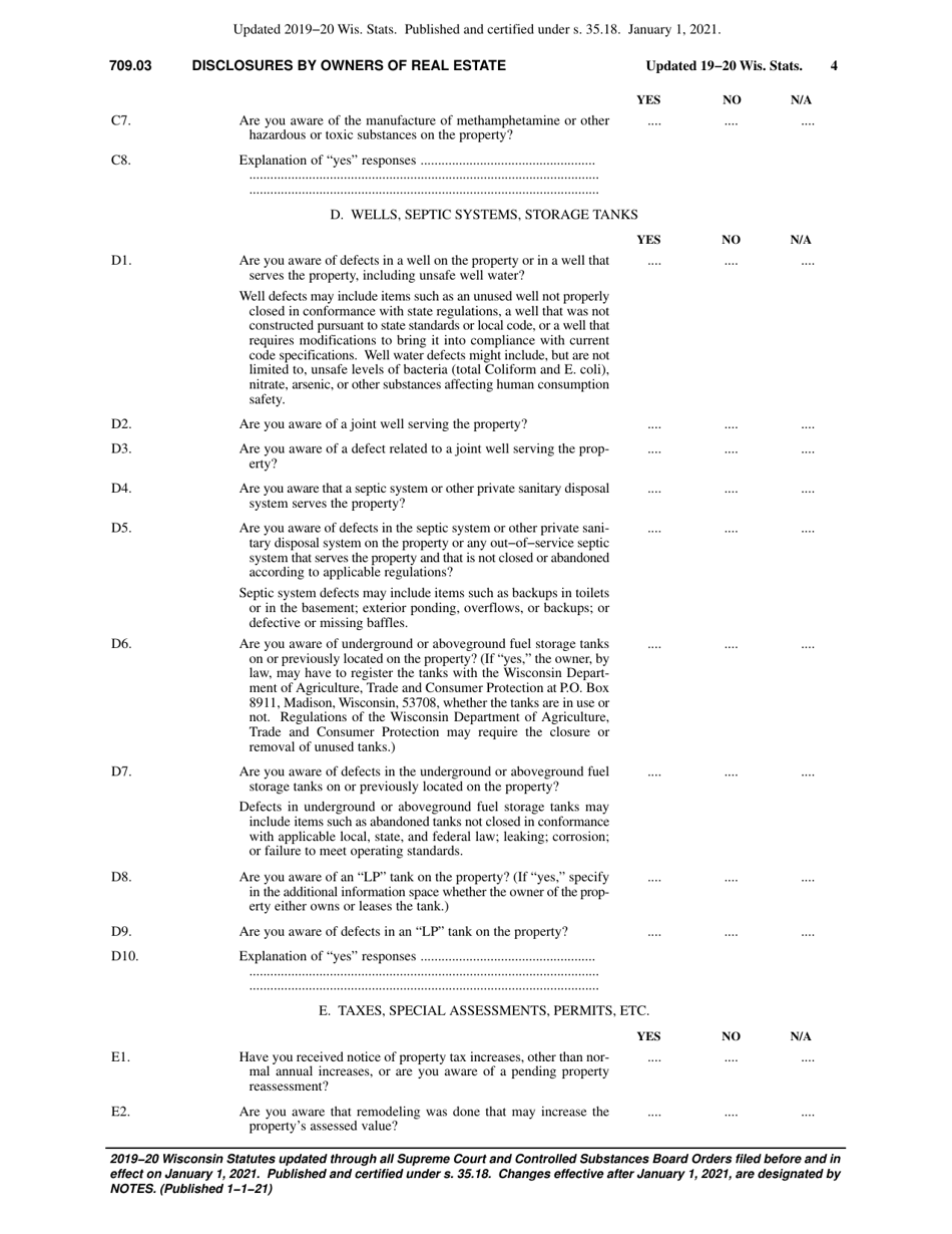 Chapter 709.03 - Disclosures by Owners of Real Estate, Page 4