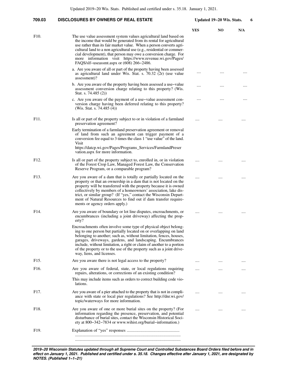 Chapter 709.03 - Disclosures by Owners of Real Estate, Page 6