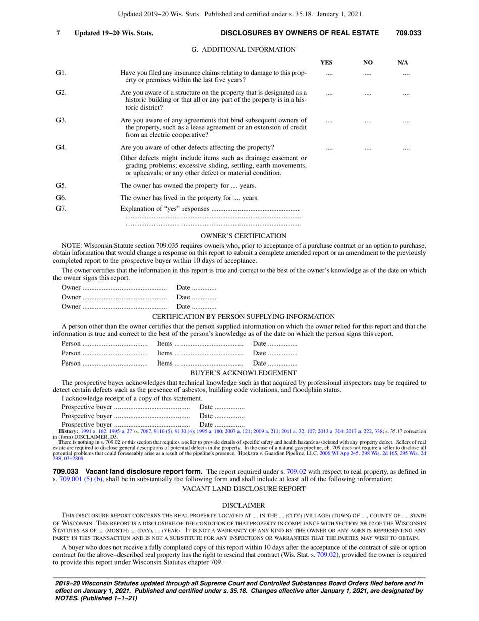 Chapter 709.03 - Disclosures by Owners of Real Estate, Page 7