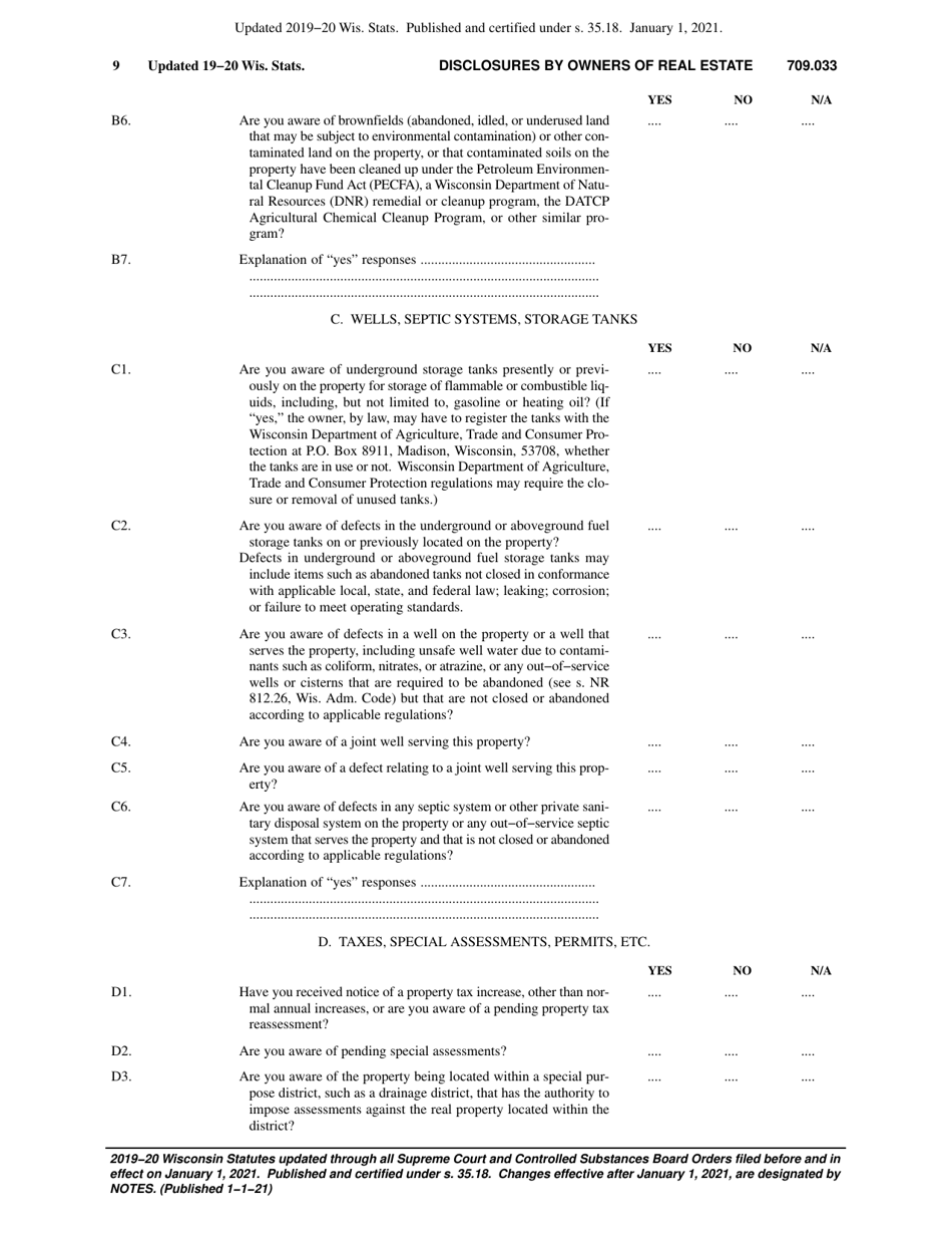 Chapter 709.03 - Disclosures by Owners of Real Estate, Page 9