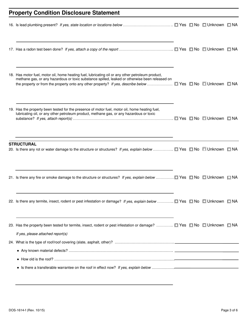 Form DOS-1614-F - Fill Out, Sign Online and Download Fillable PDF, New ...