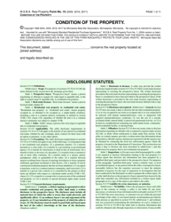 Form 15 Seller&#039;s Disclosure Statement - Minnesota